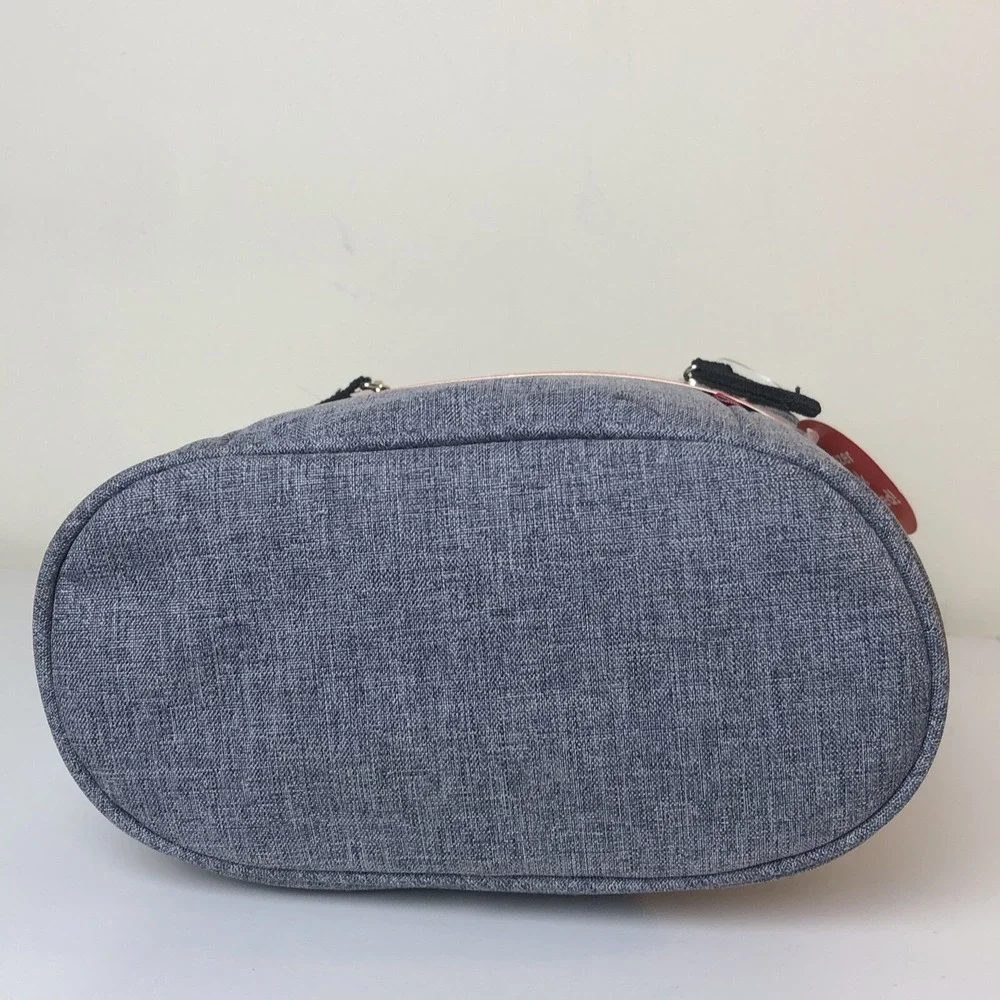 Skip Hop Insulated Breastmilk Cooler And Double Baby Bottle Bag Gray